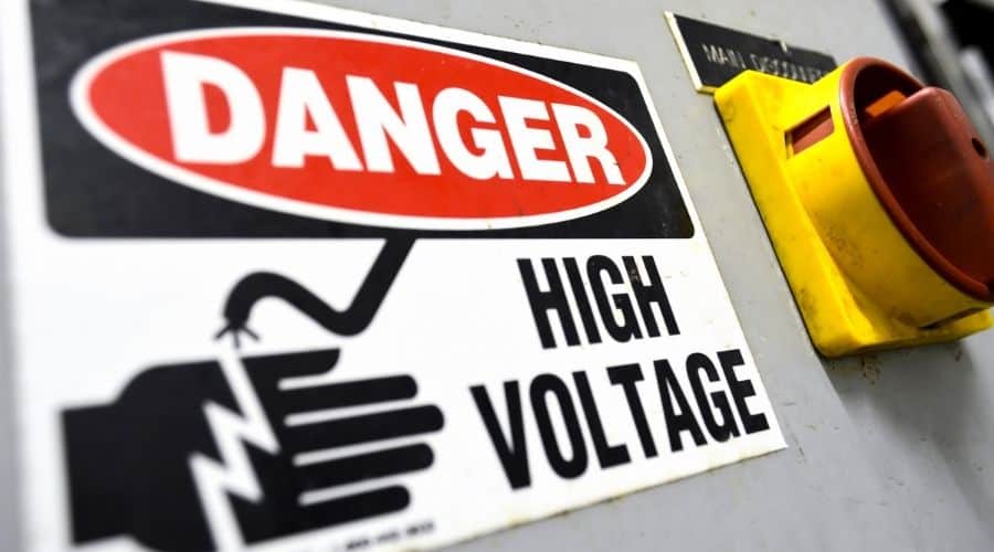 danger high voltage sign